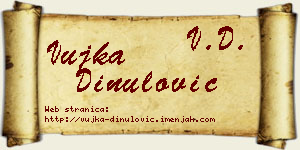 Vujka Dinulović vizit kartica